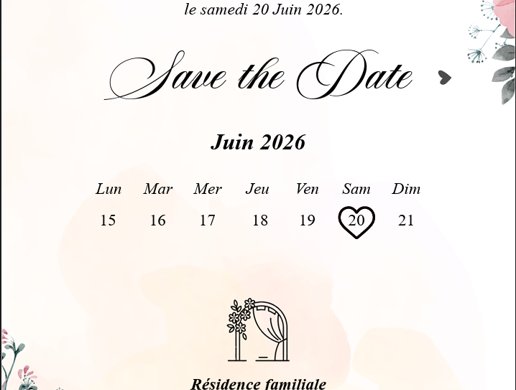 Invitation mariage coutumier — réalisation Osuria